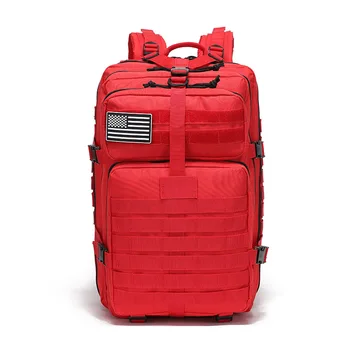 Камуфляжный армейский рюкзак объемом 50 л, мужские военно-тактические сумки, Штурмовой рюкзак Molle, Охотничий Походный рюкзак, Водонепроницаемая сумка-жучок