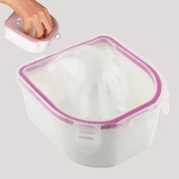 Жидкость Для снятия лака Bubble Bowl Инструмент Для Дизайна ногтей Двухэтажные Квадратные Средства Для Маникюра Пластиковая Чаша Для Снятия Геля Для Чистки Ногтей