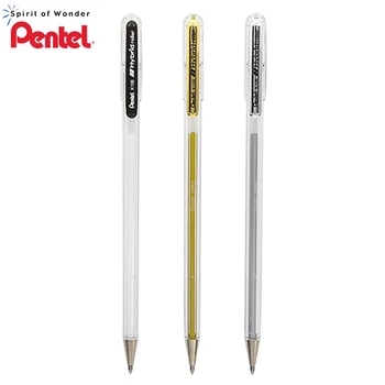 3шт металлическая гелевая ручка Pentel K108 копия ручки для подписи золотая ручка кисть для подсветки ручка для украшения поздравительной открытки подпись