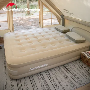 Открытый кемпинг Naturehike Solo Со встроенным насосом, надувная подушка из ПВХ, бесшумная амортизация и влагостойкие надувные матрасы