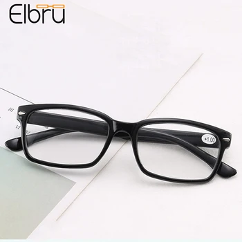 Elbru Винтажные сверхлегкие очки для чтения с увеличительным градиентом, черная Сверхлегкая цветная оправа, очки для пресбиопии, диоптрии 1,0 4,0