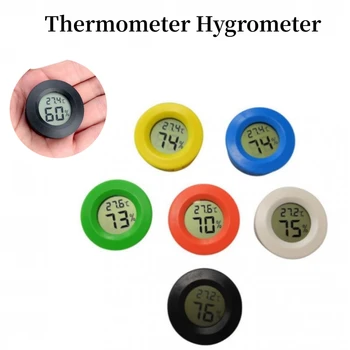 2 В 1 ЖК-Дисплей Термометр-Гигрометр Внутренний Инструмент Круглый Датчик Термометра Многоцветный Гигрометр С Переключателем Цифровой