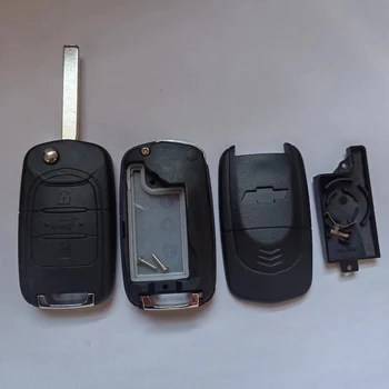 Автомобильный Флип-Флодирующий Чехол Для Дистанционного Ключа 3 кнопки Пустой Брелок Для ключей Для Chevrolet WULIN BaoJun MG AutoKey Аксессуары
