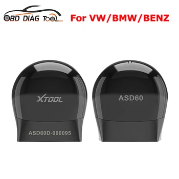 Оригинальные диагностические инструменты XTOOL ASD60 OBD2 для VW/BMW/BENZ ASD60 Бесплатное обновление IOS Android 15 Функций сброса Автоматический сканер