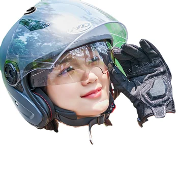 YY Аккумуляторный электромобильный шлем Красный Шлем унисекс Four Seasons