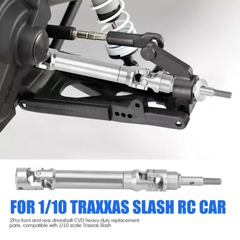 Вал передней оси и задний приводной вал из нержавеющей стали для 1/10 деталей для модернизации радиоуправляемого автомобиля Traxxas Slash 2WD 4X4 Rustler