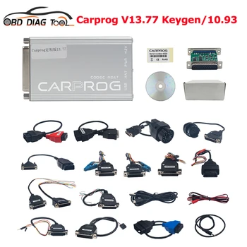 Онлайн Carprog V8.21 с Полным Адаптером keygen Car Prog V13.77/V10.93 OBD2 ECU Инструмент Для Ремонта Подушки Безопасности/Радио/Программатора IMMO ECU