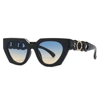Негабаритные роскошные брендовые дизайнерские женские солнцезащитные очки с кошачьим глазом, солнцезащитные очки унисекс в модной оправе, очки оттенков UV400