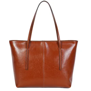 Женская сумка 2023 года, новая кожаная женская сумка в стиле масляного воска, простая большая сумка из коровьей кожи, переносная сумка-мессенджер на одно плечо