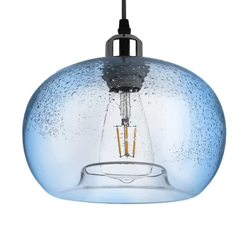 Подвесной светильник из пузырькового стекла на кухонном островке, современный дизайн, украшение дома, роскошь для гостиной, подвесной светильник E27 для спальни, прикроватный светильник