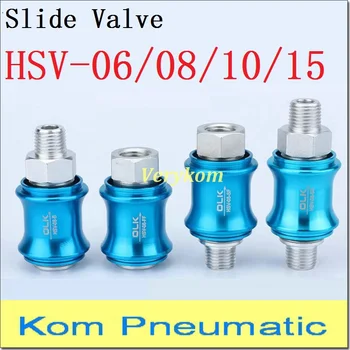 3-Ходовой Пневматический ручной Золотниковый клапан серии HSV 3/2 с двойной наружной или внутренней резьбой 1/8 