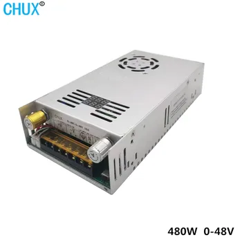 Импульсный источник питания CHUX 480 Вт 0-48 В постоянного тока Регулируемый SMPS Цифровой дисплей Регулировка тока С одним Выходом Светодиодные источники питания