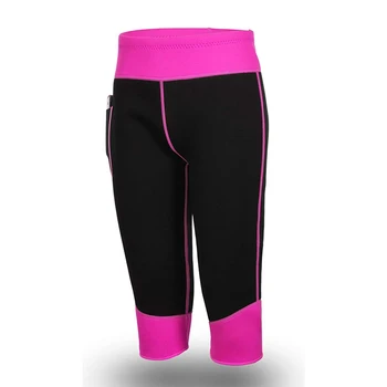 Спортивные брюки-капри из неопрена, брюки для фитнеса, обтягивающие шорты для бега, укороченные спортивные штаны для бодибилдинга и йоги с боковым карманом