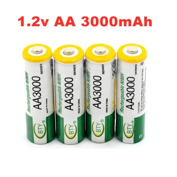 Batterie Wiederaufladbare pré-chargée 1,2 V AA 3000mAh NI MH, gießen jouets, appareil foto, Mikrofon