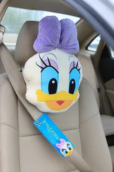 Disney Donald Duck Daisy Heart, Подголовник для автомобиля, подушка для шеи, Чехол для ремня безопасности, Мягкая Кукла-игрушка для детей, мальчиков, девочек и взрослых