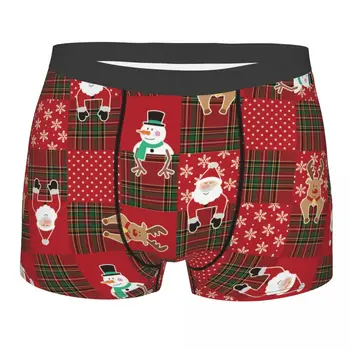 Мужские шорты-боксеры, трусики, Рождественское мягкое нижнее белье, трусы Santa Deer Homme Humor, размеры S-XXL