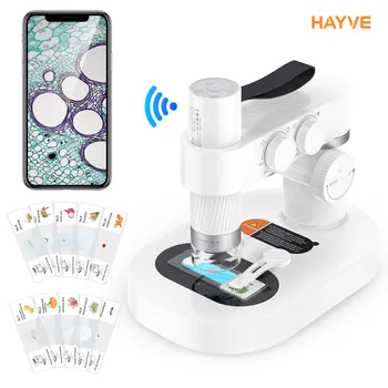 Беспроводной цифровой микроскоп Hayve 50X-1000X WiFi Портативный ручной мини-USB микроскоп для монет Trichome для iOS Android Phone PC