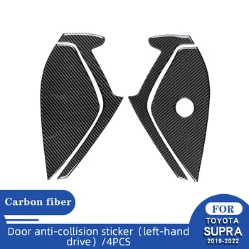 Marco de salida de aire para salpicadero de coche, pegatina Interior de fibra de carbono suave para Toyota Supra GR A90 2019-202