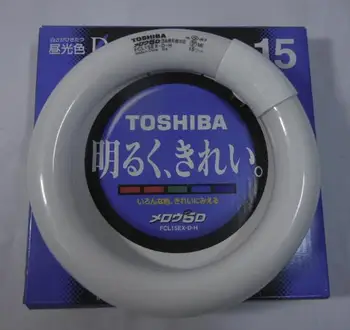 Люминесцентная лампа TOSHIBA FCL15EX-D-H мощностью 15 Вт, круглая лампа FCL 15EX-D-H мощностью 15 Вт