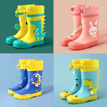 Детская непромокаемая обувь для мальчиков и девочек, водонепроницаемая обувь, детские непромокаемые ботинки, водонепроницаемые ботинки для больших и маленьких детей, малышей, детей с