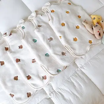 Мягкий детский спальный мешок с фланелевыми рукавами, Удобный детский спальный мешок, Носимое одеяло, постельное белье для новорожденных, спальный мешок