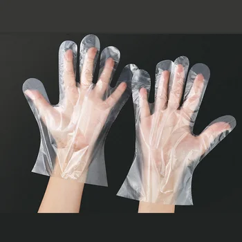 Одноразовые перчатки Парикмахерские инструменты для волос Полиэтиленовый пластик Прозрачный утолщенный Прочный для окрашивания волос Специальные принадлежности