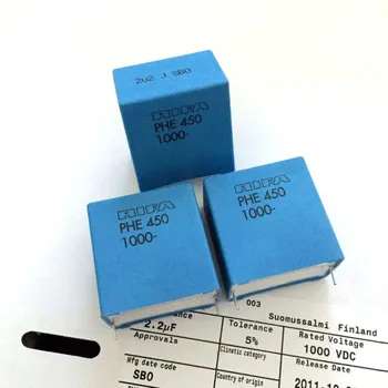 Тонкопленочный конденсатор Phe450 Mkp 2,2 мкф 225 2u2 1000v 1kv