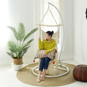 Дизайнерские качели для патио, подвесное кресло-качалка ручной работы, качели, Гамак, Подвесная корзина на 200 кг, украшение балкона в гостиной
