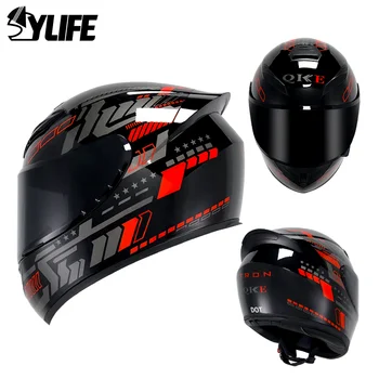 Мотоциклетный шлем Дышащий Шлем для мотокросса Для верховой езды Гоночный Casco Moto Полнолицевой шлем с точечной защитой Capacete De Moto