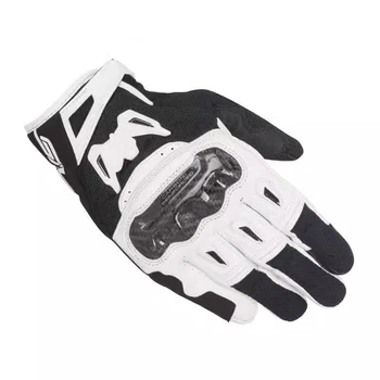 Летние мотоциклетные мужские перчатки для шоссейных гонок на мотоцикле с сенсорным экраном Carbon Shell Alpines SMX-1 Air V2 с вентиляцией Guantes