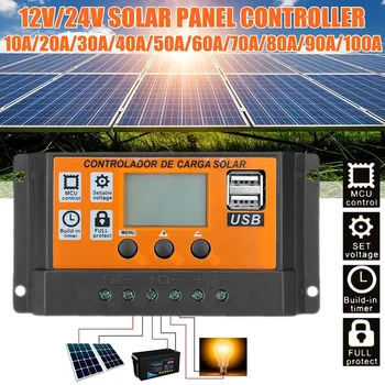 10A 20A 30A 40A 50A 60A 70A 80A 90A 100A PWM Солнечный контроллер Контроллер панели солнечных батарей