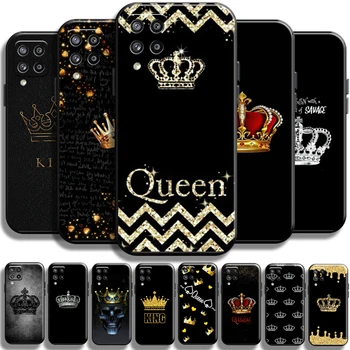 Модная Корона Queen King Для Samsung Galaxy A21 A21S Чехол Для Телефона Противоударный TPU Задняя Оболочка Из Жидкого Кремния Funda Carcasa