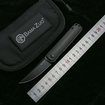 BAMAZUO BM001 Открытый Кемпинг Охота Рыбалка Кухня для выживания EDC Инструменты Сталь + Углеродное волокно Ручка Складной нож с лезвием K110