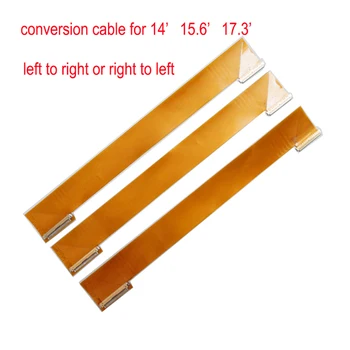 Высококачественный 40-контактный преобразовательный кабель для 14,0 15,6 17,3-дюймового светодиода слева направо или справа налево 10 шт./лот