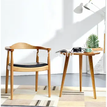 Обеденный стул для гостиной; Индивидуальный кухонный Садовый деревянный стул для отдыха на открытом воздухе; Балкон; Многофункциональная кухонная мебель Cadeira DC044