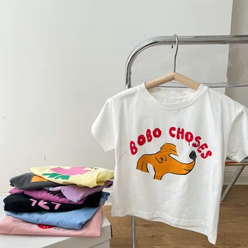 Детские футболки 2023 Summer BC, детские футболки с рисунком Бобо, комплект верхней одежды для мальчиков и девочек, футболки для маленьких мальчиков и девочек