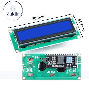 LCD1602 1602 ЖК-модуль Синий/Желто-Зеленый Экран 1602A ЖК-Светодиодный Дисплей PCF8574T PCF8574 IIC I2C Интерфейс 5V для arduino