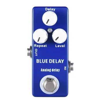 Mosky Deep Blue Педаль эффектов мини-гитары Delay True Bypass