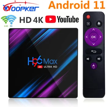 H96 MAX RK3318 TV Box Android 11 Smart TV Box 4K HD 2,4 G 5G Wifi BT4.0 Ресивер медиаплеер USB 3,0 4 ГБ 32 ГБ 64 ГБ