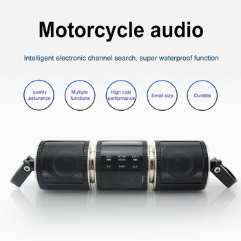 Аудиомузыкальный Проигрыватель Для мотоциклов 12 В Постоянного тока, MP3-Аудиоплеер Для Мотоциклов, совместимый с Bluetooth, Крепление На Руль, Аксессуары Для Мотоциклов