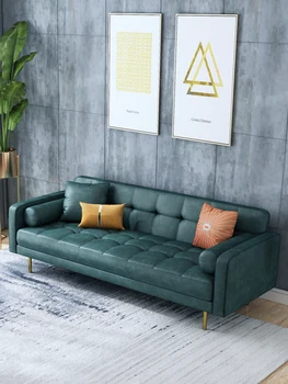 Тканевый диван для светлых апартаментов, тканевый диван для двух и трех человек, скандинавская современная простая мебель
